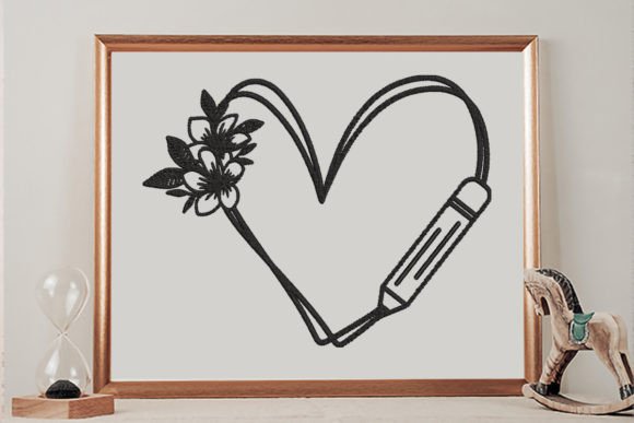 Floral Doodle Heart with Pencil: A Designer's Review
