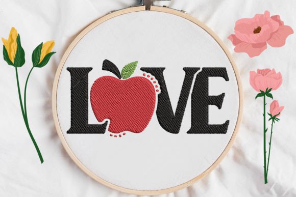 Love Sign Apple Teacher: A Boutique Embroidery Review