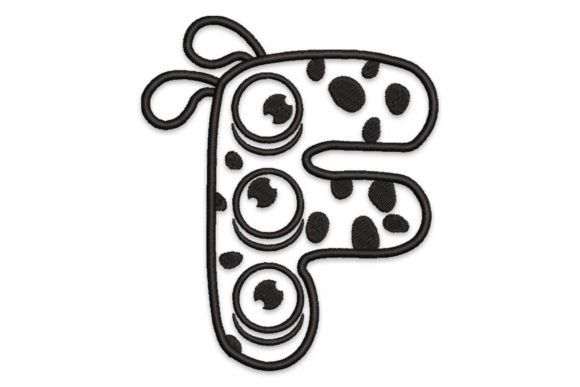 Monster Alphabet Letter F Review for Holiday Embroidery