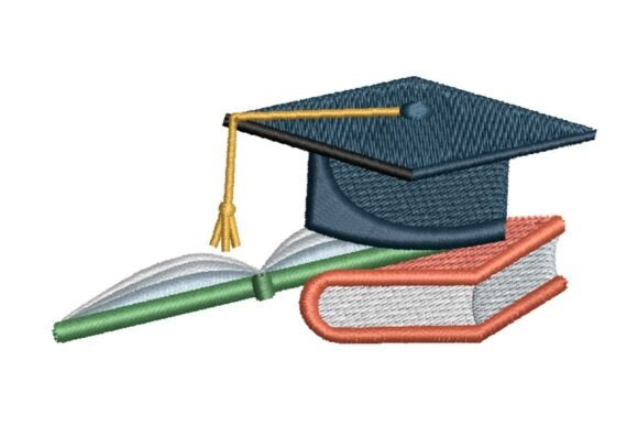 Review: Graduation Cap and Books Design