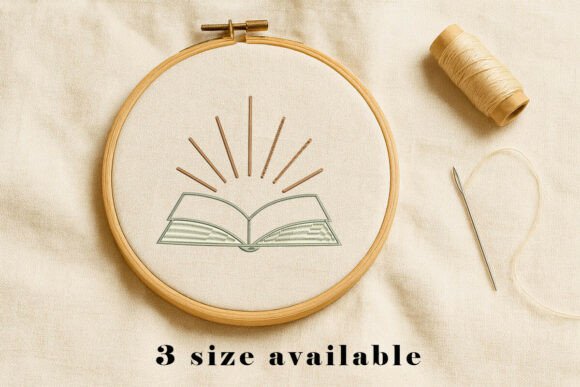 Review: Open Book Light Rays Embroidery Design