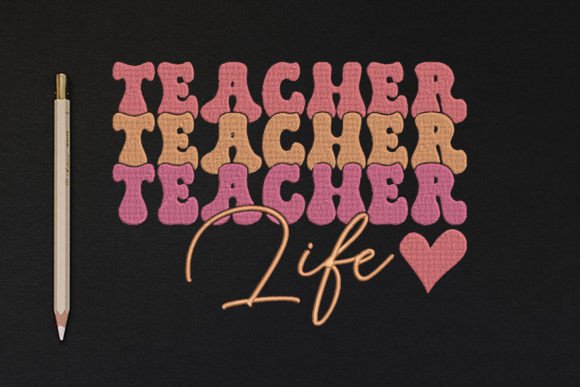 Teacher Life Echo Stacked: A Charming Gift Design