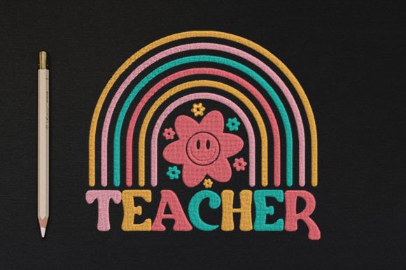 Teacher Sign Rainbow: A Whimsical Embroidery Review